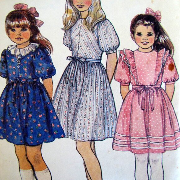 GIRL'S DRESS PATTERN, 10,  "ANNIE" MOVIE STYLE, NWT UNCUT McCALL'S VINTAGE 1983 - Picture 2 of 5